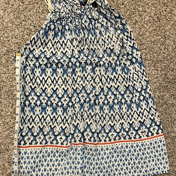 Blue ikat tank top - Picture 6 of 7